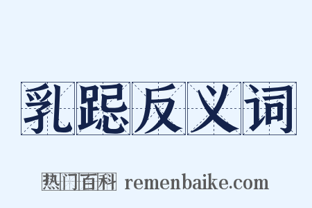 乳跽反义词是什么意思的图片